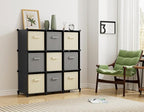 HOMIDEC Closet Organizers and Storage, 9 Cube Storage Organizer, Portable Closet Organizer Cubes Shelves for Clothes, Bedroom