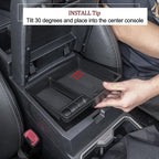 JDMCAR Center Console Organizer Compatible with 2024 2025 2026 Toyota Tacoma Accessories, Armrest Insert ABS Plastic Coin Holder Secondary Storage Box (Black Trim)