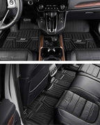 3W Floor Mats Fit for 2026 2025 2024 2023 Honda Pilot, Custom Fit Floor Liner for 1st 2nd and 3rd Row Full Set TPE All-Weather Car Liners, Black