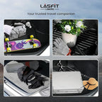 LASFIT Cargo Mat & Backrest Mats for Nissan Pathfinder 2013-2020 / Infiniti QX60 2014-2021 / JX35 2013, All Weather TPE Custom Fit Easy Clean Durable No-Curling Trunk Mat for Pathfinder & QX60 & JX35