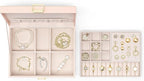 Vlando 2 Layer Jewelry Box Large Jewelry Organizer for Women Removable Jewelery Tray for Necklace Earrings Rings Bracelets Je