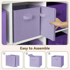 GRANNY SAYS Cube Storage Bins, 11 Inch Cube Storage Organizer, Fabric Storage Bins, Storage Cubes for Shelves, Closet, Purple
