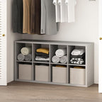 Furinno Cubic Closet Organizers and Storage, 8-Cube Closet Organizer, Open Shelf Closet Storage, Extra Thick Frame for Wardro