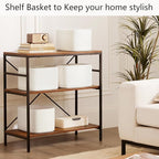 Storage Baskets for Shelves White Rope Basket for Organizing 4 Pack Rectangle Toy Bins for Nursery 12.7"Lx9"Wx7.9"H