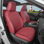 HKZ Fit RAV4 Hybrid Car Seat Cover Set for 2013 2014 2015 2016 2017 2018 Toyota RAV4 Hybrid-Leather(Burgundy)