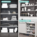 2Pack Adjustable Closet Shelves Organizer, Shelves for Closet Organization, Expandable Tension Shelf Storage Rack for Cabinet