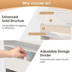 WISELIFE 5-Tier Over the Door Organizer for Hanging - 50LB Heavy-Duty Back of Door Organizer with 5 Spacious Pockets & 13 Mes