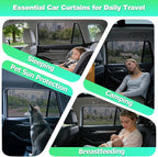 Car Window Shades for 2023-2025 CX50 - Rear Side Window Sun Shade for Baby, Breathable Mesh Car Privacy Window Covers, UV Protection and Heat Insulation for Road Trips, Napping, Camping