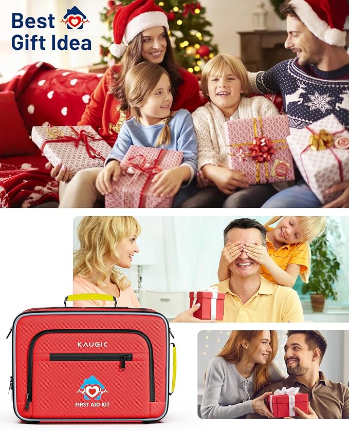 500 PCS First Aid Kit for Car Home Businesses, Well-Organized Emergency Kit, Survival Trauma Waterproof First Aid Kits for Tr