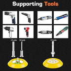 133pcs 3 Inch Sanding Disc Drill Polishing Kit Sanding Attachment, Headlight Restoration Kit, Hook and Loop Sanding Pads 60 to 7000 Wet Dry Sandpaper, Drill Sanding Attachment for Car, Wood, Metal