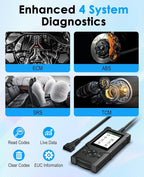 OBD2 Scanner S515 ABS SRS ECM TCM,Car Code Reader, Diagnostic Scan Tool with Reset for ABS/SRS/Oil/EPB/SAS/ETS/Battery/DPF/,