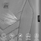 CAR PASS 3D Foam Mesh Leather Car Seat Covers Front Seats, Grey Breathable Front Seat Cover for Cars, Comfortable Universal F