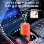 100ML Car Essential Oil Diffuser, Mini Air Humidifier with 7-LED Color Changing, Suitable for Car (Orange)