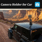 Camera Suction Cup Mount with Ball Head Magic Arm, Twist-Lock Composite Suction Cup Mount on Car Boat Windshield Window with 1/4"-20 Threaded for Action Camera/Camcorder/Phone Holder
