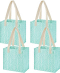 VENO 2-4 Pack Reusable Grocery shopping Bags, Medium Tote Bag w/Handle Hard Bottom, Heavy Duty, Foldable Carrier