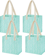 VENO 2-4 Pack Reusable Grocery shopping Bags, Medium Tote Bag w/Handle Hard Bottom, Heavy Duty, Foldable Carrier