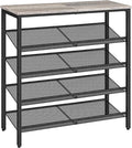 HOOBRO Shoe Rack for Entryway, 5-Tier Shoe Organizer with Adjustable Mesh Shelves, 16-20 Pairs of Shoes, Spacious Floor Mount
