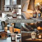 Vilicci Reed Diffuser, Pure Reverie Scent, Strong Home Air Freshener, Long-Lasting Aroma Diffuser for Home and Office Decor, 