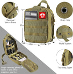 Emergency Survival Kit and First Aid Kit, 142Pcs Professional Survival Gear and Supplies Equipment with Molle Pouch, Gift for