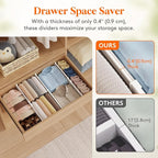 Lifewit 4" Tall 9 Pack Drawer Dividers, 35-56.5cm/13.8-22.2" Expandable Drawer Divider for Clothes, Adjustable Dresser Drawer
