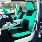 FH Group Car Seat Covers Full Set Cloth - Universal Fit,Automotive SeatCovers,Low Back Front SeatCovers,Airbag Compatible,Spl