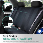 FH Group Car Seat Cover Full Set Striking Striped Car Seat Covers with Front Seat Covers and Rear Split Bench, Universal Fit 