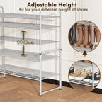 SUFAUY 2-Tier 33" Wide Shoe Rack, Closet Metal Wire, Stackable, Gray