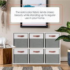 Ornavo Home 13 x 15 x 13 Kallax Storage Cube Bins, Foldable Collapsible Fabric Storage Bins Box Linen Shelf Basket Cube Organ