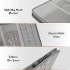 Molle Car Sun Visor Organizer, Tactical Visor Organizer with Zipper Pocket, Glasses Clip & ID Card, Semi-Rigid Molle Panel for Police Gear & Overlanding Accessories, Fit Trucks, SUVs, Jeeps, Gray