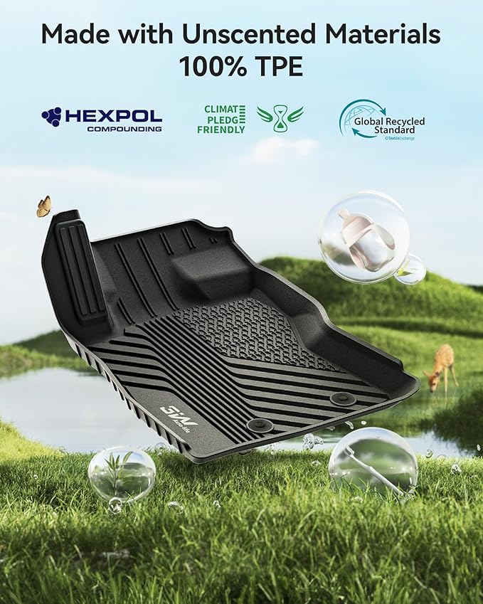 3W Floor Mats & Cargo Liner Fit for 2024 2025 2026 Subaru Crosstrek/2024 2025 2026 Subaru Impreza, All Weather TPE Car Liner Custom Fit for Crosstrek & Impreza Accessories (NOT for Hybrid)