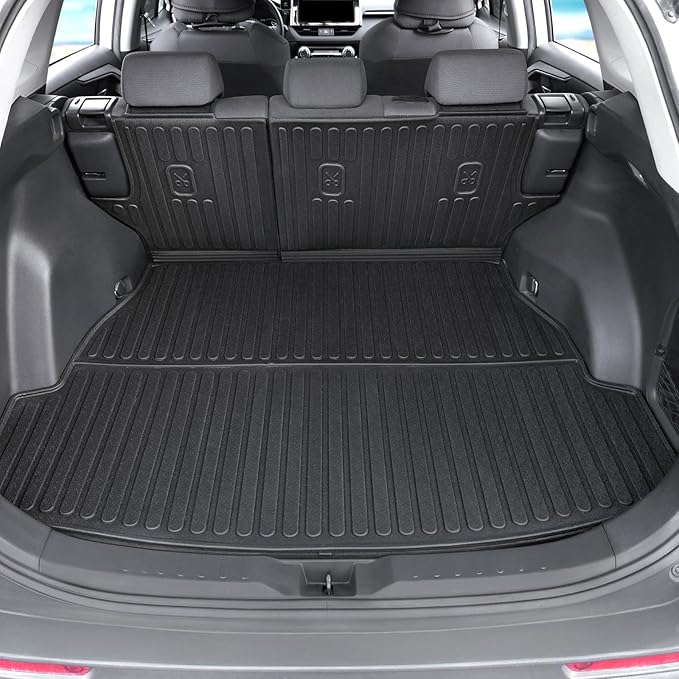 Floor Mats for Toyota RAV4 2019-2025, All Weather Floor Mats Trunk Cargo Liner with Backrest Protectors and Door Sill Guards Accessories, Full Coverage Set