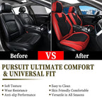Coverado Car Seat Cover, Front Seat Cover, 2PCS Car Seat Protector, Seat Covers for Cars, Breathable Faux Leather Car Seat Cu