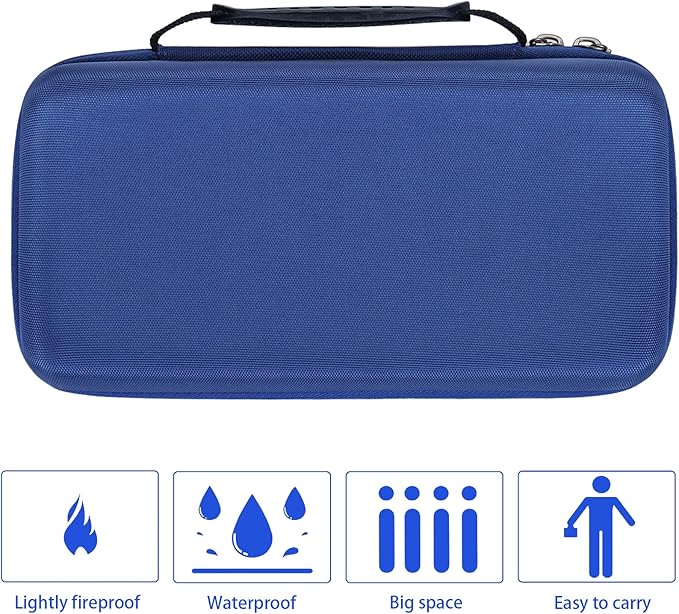 khanka Hard Travel Case Replacement for Halo Bolt 58830/57720 / Air 58830 / ACDC Max 55500 mWh Portable Emergency Power Kit, Portable Phone Laptop Charger, Case Only (Blue)