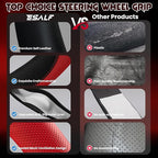 Soft Leather Steering Wheel Cover with Breathable Design and Anti-Slip Grip, Specially Designed for 14.5-15.2 inch Circular S