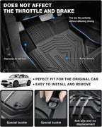 Powerty Floor Mats & Cargo Liner for 2023 2024 2025 2026 Honda HRV HR-V Accessories Floor Mats 2 Row Liner Set All Weather TPE 3D Floor Liners&Rear Cargo Mat