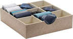 Household Essentials Brown 723-1 Deep 9 Section Drawer Organizer Box for Storage | 12 in x 12 in 3.13