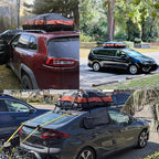 Premium Car Roof Bag, 20 Cubic Heavy Duty Cargo Carrier Bag for All Cars with/Without Rack, Waterproof Car Roof Cargo Carrier with Anti-Slip Mat, 6 Door Hooks, Luggage Lock