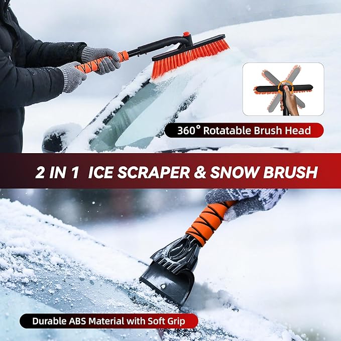 Car Emergency Safety Kit Bag with Portable Air Compressor, Jumper Cables,First Aid Kit, Winter Vehicle Roadside Emergency Kit