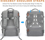Lumesner Carry on Travel Backpacks, Extra Large 40L Flight Approved Bag for Men & Women,Expandable Suitcase Backpack With 4 P
