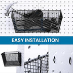 Pegboard Baskets Wall Mount Wire Peg Board Baskets 3 Sizes Pegboard Accessories Slatwall Bins Basket Home Garage Pegboard Han