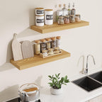 Dreamland 30 Inches Floating Shelves for Wall,8 Inch Deep Floating Shelves Set of 2, Large Display & Storage Shelf, Wall Shel