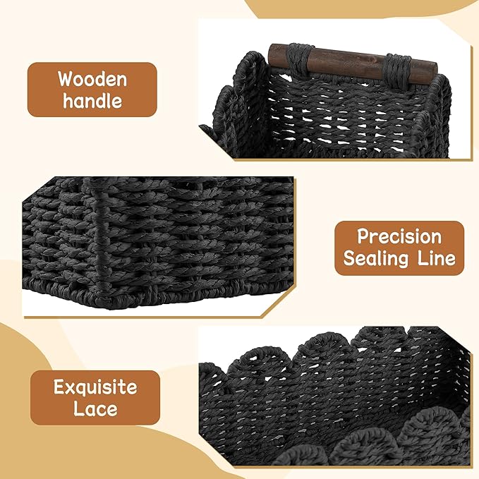 Toilet Paper Storage Basket Bathroom Counter Organizer Wicker Baskets for Organizing Cute Basket for Bedroom Nursery Room Kit