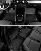 3W Floor Mats for Mercedez Benz GLB250 GLB35 AMG 2020-2026, TPE All Weather Custom Fit Floor Liner for Benz GLB 250/35 AMG 1st & 2nd Row Car Mats, Black