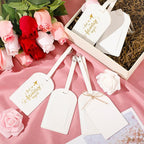Amylove Bulk Luggage Tags Wedding Favors Adventure Begins Luggage Tags for Guests Travel Tag for Suitcase Bridal Gift 24 Pack