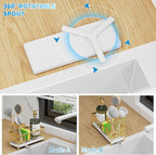 Cisily Sponge Holder for Kitchen Sink, Sink Caddy Organizer with High Brush Holder, Kitchen Countertop Organizers and Storage