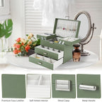 Dajasan Jewelry Organizer Box, Large Jewelry Boxes for Women Girls, Space-Saving 4 Layers Jewelry Storage Case with Drawer, M