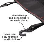 Diono Stow 'n Go Car Back Seat Organizer for Kids, Kick Mat Back Seat Protector, with 7 Storage Pockets, 2 Drinks Holders, Wa