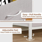 Somdot Tall Dresser for Bedroom with 6 Drawers, Storage Organizer Chest of Drawers with Removable Fabric Bins for Closet Beds