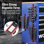 WORKPRO Magnetic Screwdriver Organizer and Wrench Organizer, Aluminum Rail Magnetic Tool Organizer, Tool Holder, Toolbox Orga