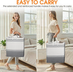 3 Pack Large Laundry Baskets, Laundry Hampers, Freestanding Waterproof Collapsible Clothes Bag with Extended & Reinforced Han